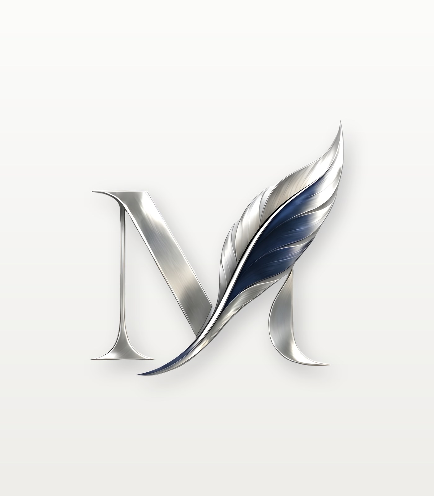 The MELVORA feather monogram